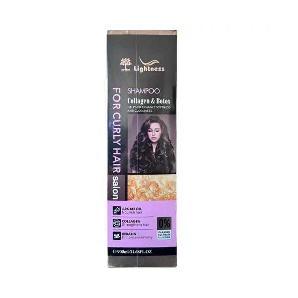 شامپو کلاژن و بوتاکس لایتنس مخصوص موی فر حجم  900 میلی لیتر